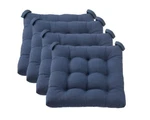 Mainstays Textured Seat Pads (chair Cushions) Navy Color - 4 Piece Set. Fixed Price $6.49.
