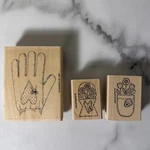 Stampin' Up Stitched Flower Pocket, Garden Glove Wood Mounted Rubber Stamps 97. Fixed Price $12.99.