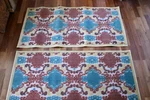 Kaleen Indoor/outdoor Area Rug Lot Turkish Made Medallion Aqua, Red, Yellow. Fixed Price $88.00.