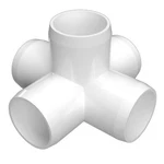 1-1/4" 5-WAY Pvc Cross Fitting, White (4-PK) Formufit Furniture Grade, Usa Made. Fixed Price $23.99.