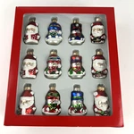 Christmas Ornament Northlight Mini Snowmen Santas Glass 12 Count Winter New. Fixed Price $25.00.
