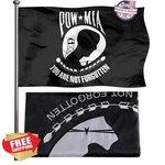 Mosprovie Pow Mia Flag Embroidered 3X5 Double Sided. Fixed Price $46.99.