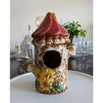 Alpine KLL121BLL Ceramic Pinecone Birdhouse. Fixed Price $26.00.