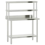 Kitchen Work Table With Overshelf Storage Restaurant Stainless Steel Vidaxl. Fixed Price $323.99.