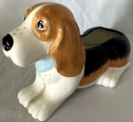 New Pioneer Woman Garden Charlie Basset Hound Dog Planter Bowl Flower Pot 12". Fixed Price $35.00.