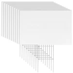 Newflager 10 Pack 18 X 12 Inches White Corrugated Plastic Yard Sign With Meta.... Fixed Price $31.96.