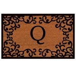 Calloway Mills Chateaux Monogram Doormat 18X30 Black Natural Letter Q. Fixed Price $52.33.