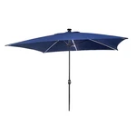 Allen + Roth 10.5-FT Aluminum Navy No-tilt Market Patio Umbrella With Lights. Fixed Price $175.99.