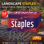 50 Pack Ashman 6 Inch Galvanized Garden Stakes Landscape Staples, Fence. Fixed Price $13.99.