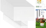 Newflager 20 Pack 17 X 12 Inches White Corrugated Plastic Yard Sign With Metal. Fixed Price $51.63.
