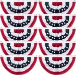 Usa Pleated Fan Flag American Bunting Patriotic Half Banner 4TH Of J. Fixed Price $62.05.