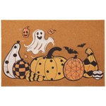 Saksun Halloween Mat: Fall Pumpkin Welcome Entrance Non-slip Outdoor 30X17". Fixed Price $31.18.