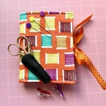 Handmade Needle Book Holder/ Caddy Keeper Michael Miller Cool Spools 5X4. Fixed Price $13.99.