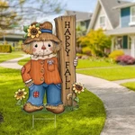 Large Size Fall Scarecrow Yard Sign With Stakes Autumn Harvest Porch Decorations. Fixed Price $41.75.