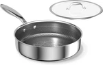 Cooker King 10" Hybrid Nonstick Saut Pan 3.6QT Tri-ply Stainless Steel Lid. Fixed Price $66.73.