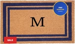 Calloway Mills 153001830M Dark Blue Border 18" X 30" Monogram Doormat (letter M). Fixed Price $46.21.