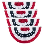 4PCS Pleated American Fan Flag, 3X6FT Usa Patriotic Half Bunting. Fixed Price $87.61.