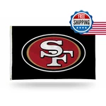 Rico Industries Nfl Football San Francisco 49ERS Black 3' X 5' Banner Flag. Fixed Price $56.97.