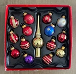 Northlight Christmas Mini Glass Ornament Topper Set 15 Pc Multi-color Glitter. Fixed Price $13.99.