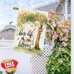 Baccessor Spring Floral Tree Swing House Flag 28X40 Double Sided Burlap Welcome. Fixed Price $44.78.