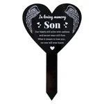 Globleland Heart Shaped Son Garden Stake 10.16 X 6.22 Inches, Black. Fixed Price $14.76.