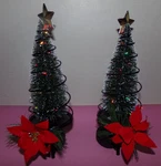 Mortime Solar Powered Colorful Led Lights Snow Kissed Bottlebrush Christmas Tree. Fixed Price $20.95.