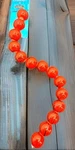 Treasures Color Gallery Orange Black Swirl Glass Beads 15MM Round. Fixed Price $6.74.