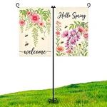 Esttop Heavy Duty Garden Flag Holder Stand Metal Iron With 5 Prong Base.... Fixed Price $14.54.