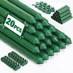 Garden 20 Pack, 16 Inch Plastic Coated Metal Plant Support Stakes, Sturdy. Fixed Price $39.99.