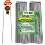 8 Gauge Landscape Staples, Fuijol 15 25 50 100 Pack 12INCH, Silver. Fixed Price $25.98.