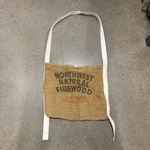 Vintage Burlap Fruit Picker Bag Northwest Natural Firewood Hooch Farms Oregon. Fixed Price $39.95.