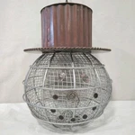Snowman Bird Feeder New Creative Heavy Duty 11.5"X 8.5" Metal Brown Gray Top Hat. Fixed Price $18.91.
