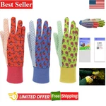 3 Pairs Women Cotton Jersey Gardening Gloves - Colorful & Functional Design. Fixed Price $16.99.