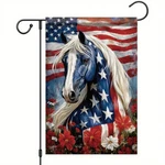 Starlit Patio Patriotic American Horse Garden Flags For 4TH Of July. Fixed Price $13.47.