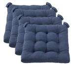 Mainstays Textured Chair Seat Pad, Navy Color, 4-PIECE Set, 15.5" 16". Fixed Price $53.07.