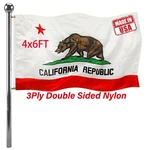 Jayus Double Sided California State Flag 4X6 Ft Outdoor - 320D Heavy Duty Nyl. Fixed Price $56.79.