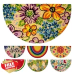 Lua Vika Coir Doormat 16X27.5" Funny Welcome Outdoor Indoor Non-slip Flowers. Fixed Price $63.98.