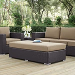 Modway Outdoor Patio Furniture Wicker Rattan Rectangle Ottoman In Espresso Mocha. Fixed Price $347.36.