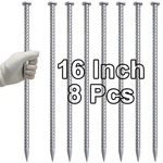 Vvokgo 16 Inch Rebar Stakes Metal Asphalt Anchoring Spikes Ground (8PCS), 1/2. Fixed Price $44.10.