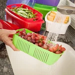 Hutzler 3-IN-1 Fruit Saver Basket, Colander Container, 2 Quarts. Fixed Price $32.99.