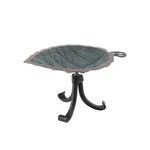 Achla Aspen Leaf Birdbath With Tripod Stand, Antique Brass Plated BB-04-TR. Fixed Price $84.99.