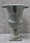 Vtg 12" Antique Reproduction Classic French Urn Planter Verdigris Finish. Fixed Price $89.95.