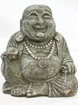 Good Fortune Buddha Garden Statue Handmade Cast Lava Stone Bali Yard Art. Fixed Price $66.96.