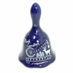 Blue Ceramic Bell Gift North Carolina Wilderness Authentic Souvenir Memento Vtg. Fixed Price $21.25.