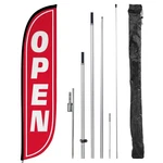 Lookourway Feather Flag Pole Kit 12 Feet Tall Advertising Banner With F.... Fixed Price $87.39.