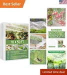 Netting, 10' X 50' Ultra Fine Mesh Bird For Garden, Insect Mos.... Fixed Price $39.55.