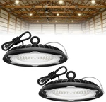150W Waterproof Hi Bay Led Lights 2-PACK For Workshops And Damp Areas. Fixed Price $82.99.