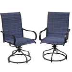 Patio Swivel Chairs, Outdoor 360 Rocker Dining W/ High Back & Armrest. Fixed Price $125.99.