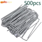 500 Pack 6" Landscape Staples Garden Stakes Galvanized Sod 11 Gauge. Fixed Price $34.18.