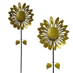 85 In. Tall Sunflower Kinetic Wind Spinner Stake, Yellow. Fixed Price $87.59.